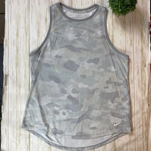 Nike Gray Camo Athletic Tank Top